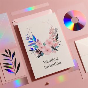 Groovy galas wedding invitation card