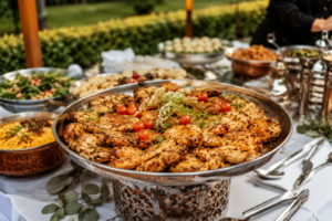 Multicultural wedding food